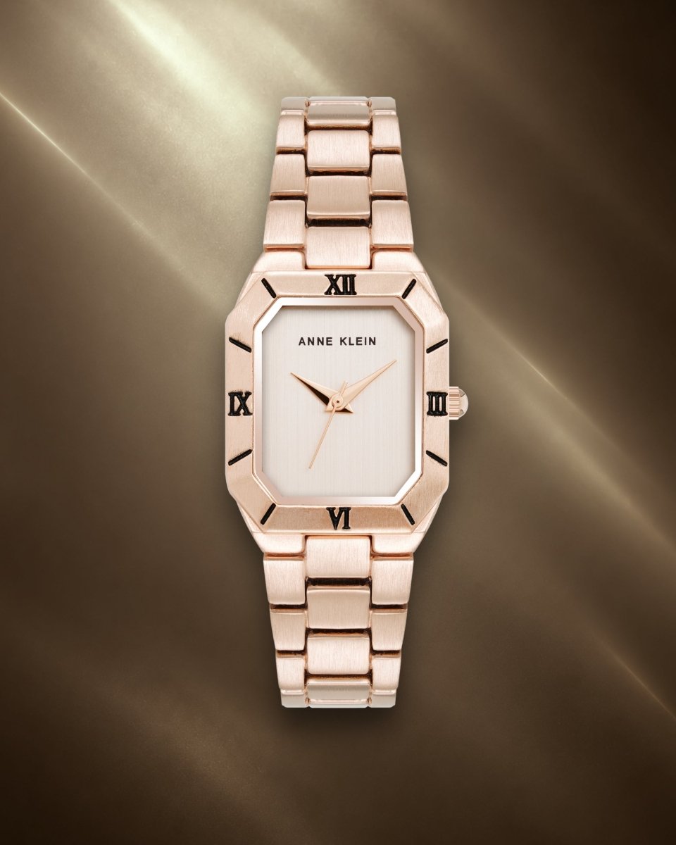 Orzu Watches - ANNE KLEIN Rose Gold Rose Gold Metal Octagon Watch