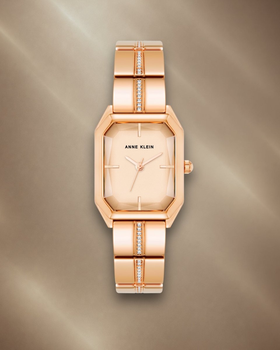 Orzu Watches - ANNE KLEIN Rose Gold Rose Gold Metal Octagon Watch