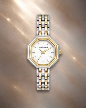 Orzu Watches - Anne Klein Silver Dial Multicolor Stainless Steel Mesh Women's Watch