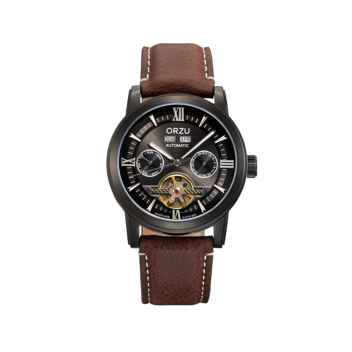Orzu Watches - Automatic - Black Interchangeable Leather