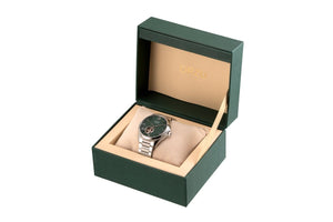 Orzu Watches - Automatic - Green Steel Solid Bracelet