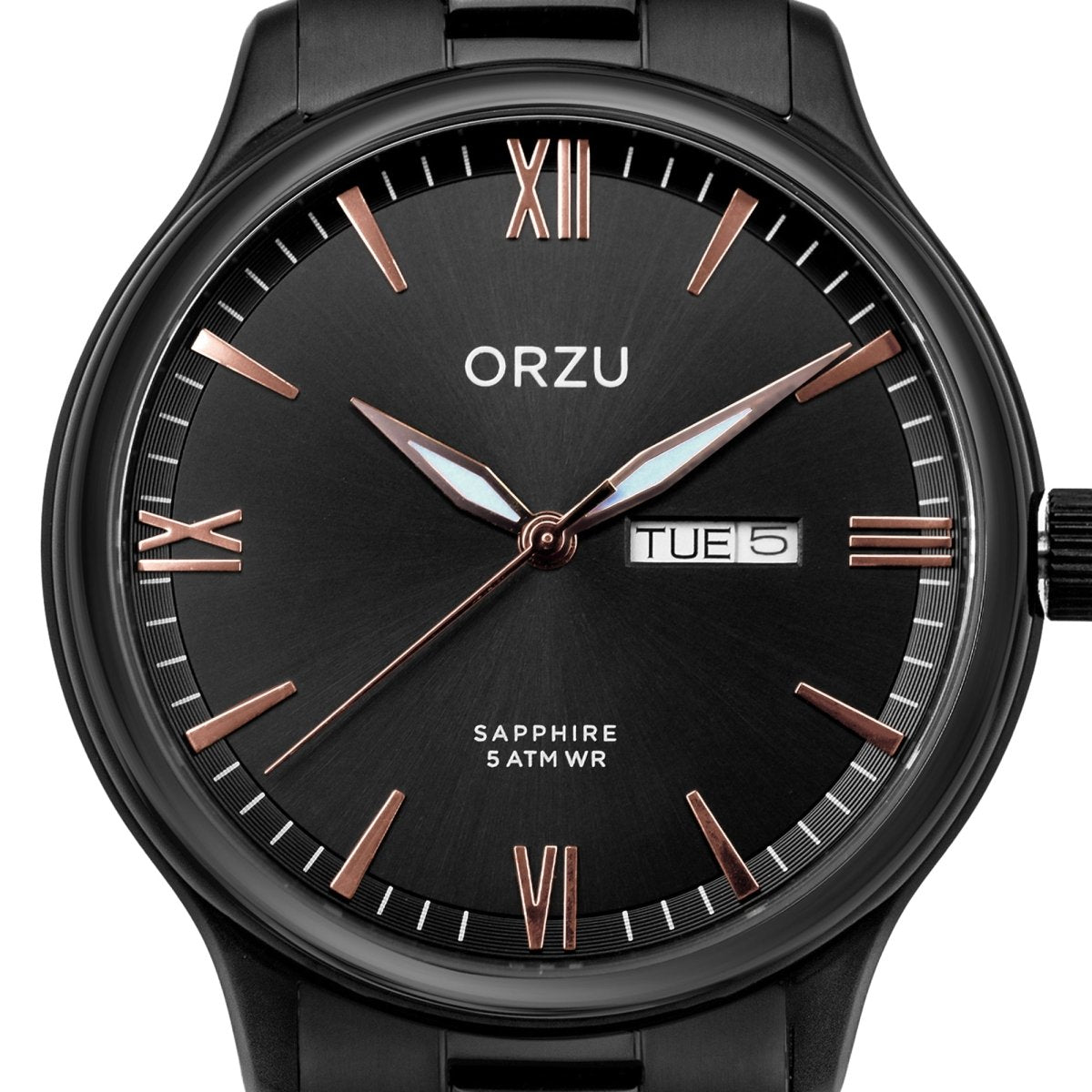 Orzu Watches - ORZU Analog Day Date Black Dial Men's Watch