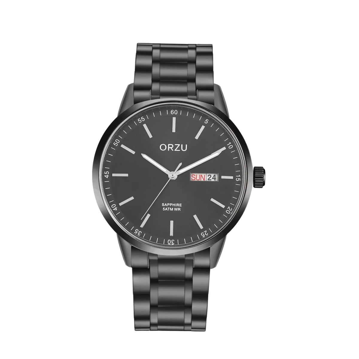 Orzu Watches - ORZU Analog Day Date Black Dial Men's Watch