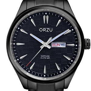 Orzu Watches - ORZU Analog Day Date Black Dial Men's Watch
