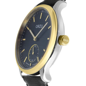 Orzu Watches - ORZU Analog Off Set Black Dial Men's Watch