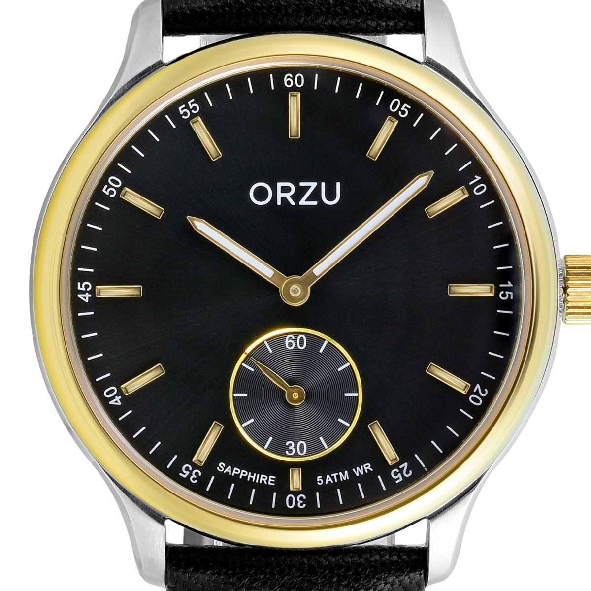 Orzu Watches - ORZU Analog Off Set Black Dial Men's Watch
