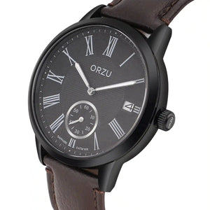 Orzu Watches - ORZU Analog Off Set Black Dial Men's Watch