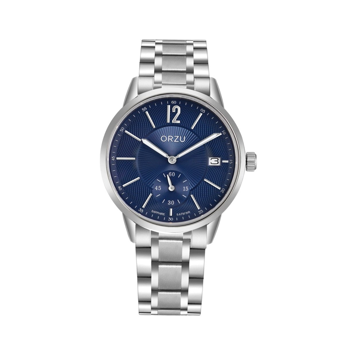 Orzu Watches - ORZU Analog Off Set Blue Dial Men's Watch