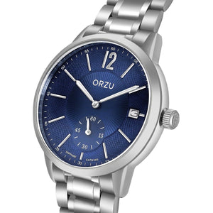 Orzu Watches - ORZU Analog Off Set Blue Dial Men's Watch