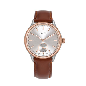 Orzu Watches - ORZU Analog Off Set Silver Dial Men's Watch