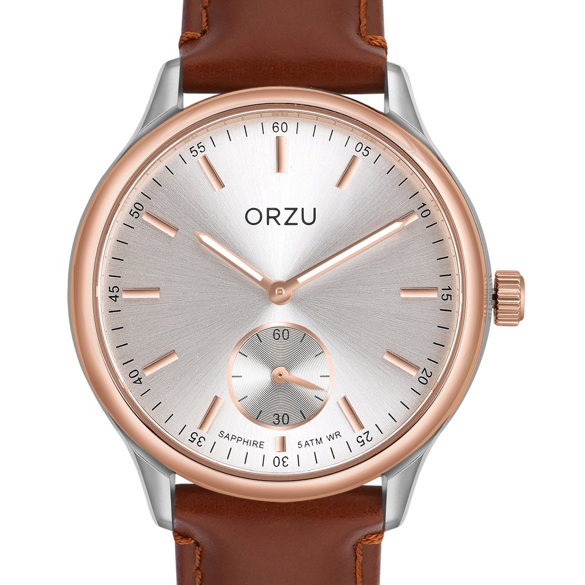 Orzu Watches - ORZU Analog Off Set Silver Dial Men's Watch
