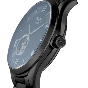 Orzu Watches - ORZU Automatic Black Dial Men's Watch