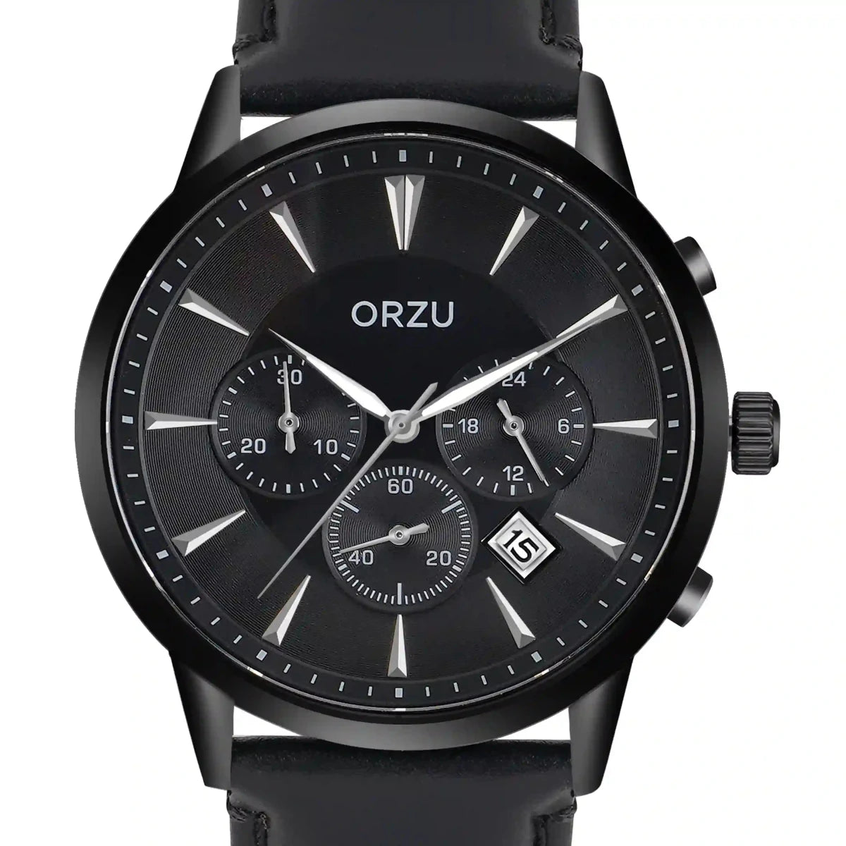 Orzu Watches - ORZU Chronograph Black Dial Men's Watch
