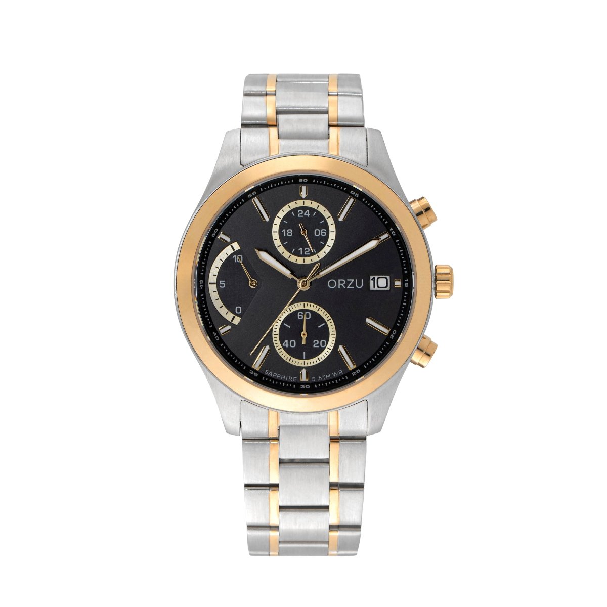 Orzu Watches - ORZU Chronograph Black Dial Men's Watch