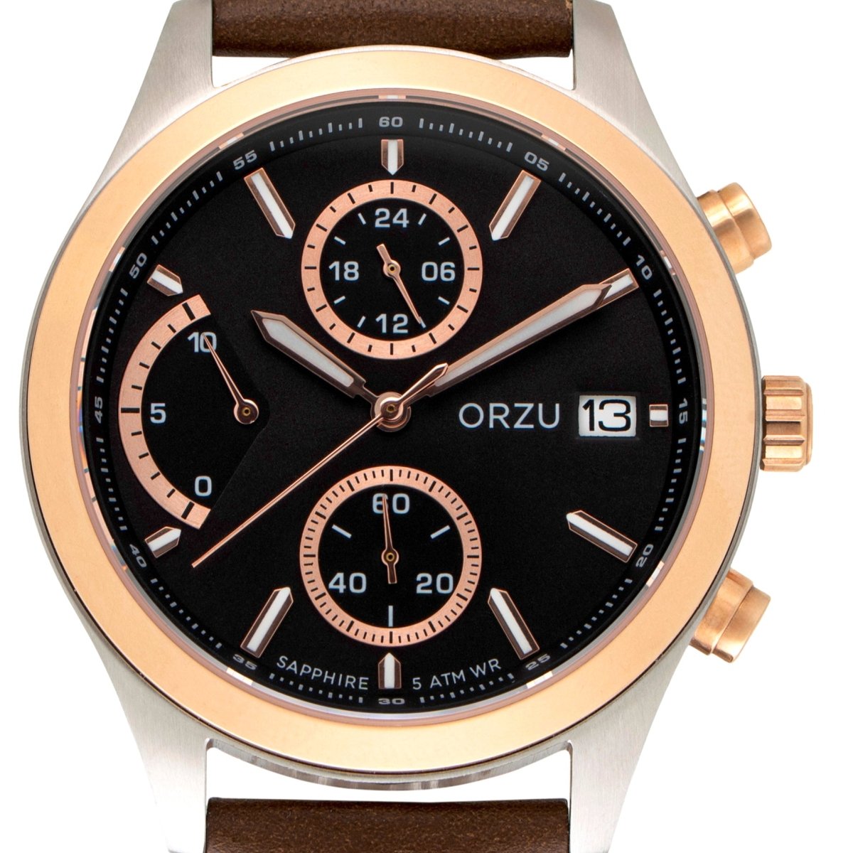 Orzu Watches - ORZU Chronograph Black Dial Men's Watch