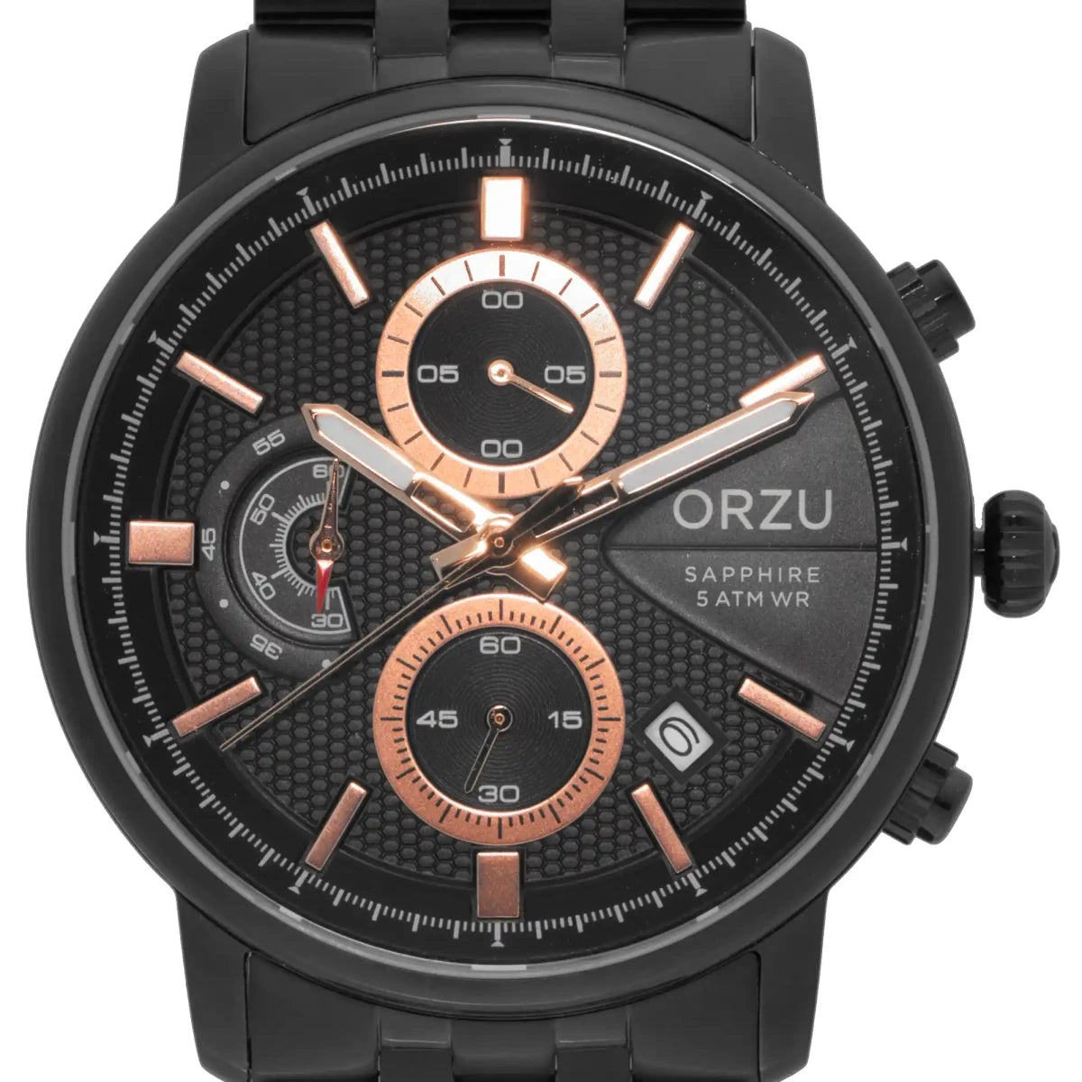 Orzu Watches - ORZU Chronograph Black Dial Men's Watch