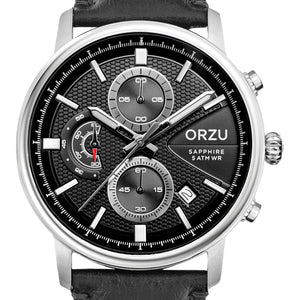 Orzu Watches - ORZU Chronograph Black Dial Men's Watch