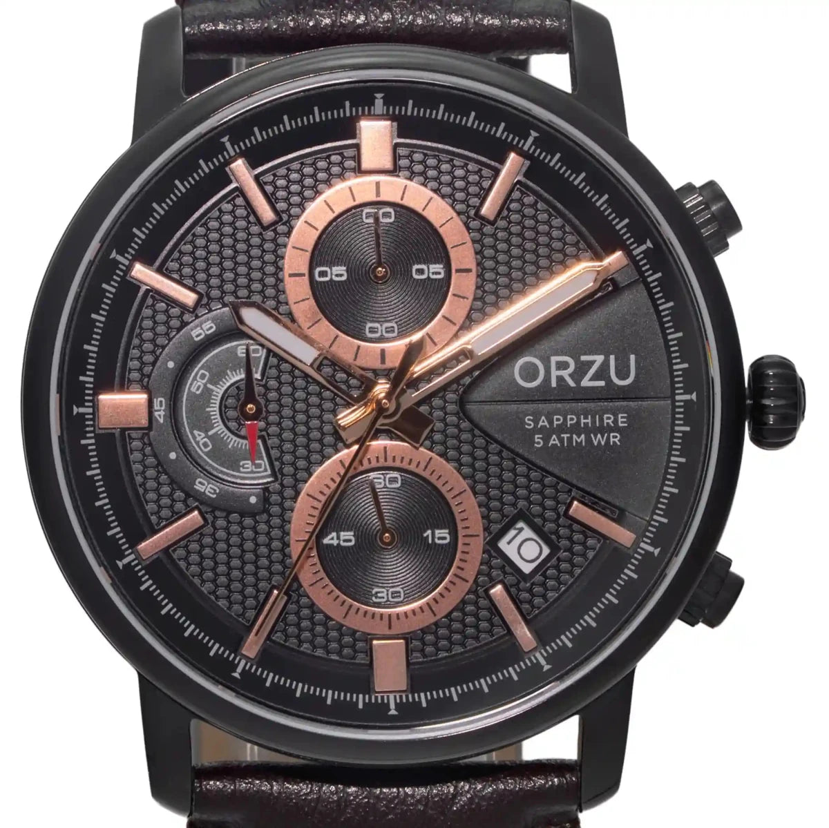 Orzu Watches - ORZU Chronograph Black Dial Men's Watch