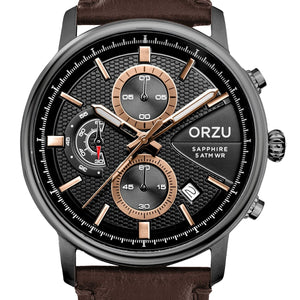 Orzu Watches - ORZU Chronograph Black Dial Men's Watch