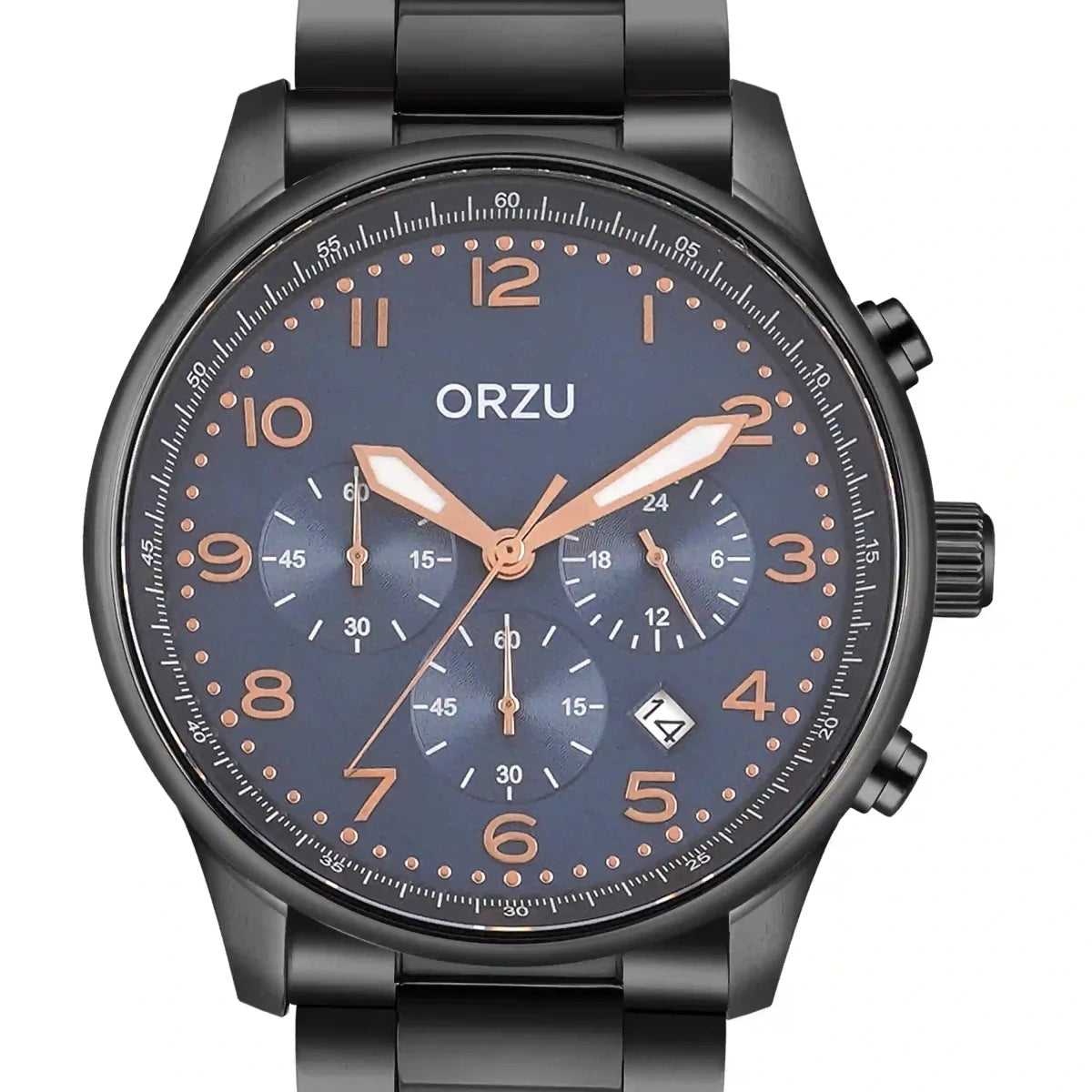 Orzu Watches - ORZU Chronograph Blue Dial Men's Watch
