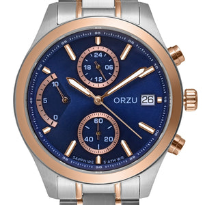 Orzu Watches - ORZU Chronograph Blue Dial Men's Watch