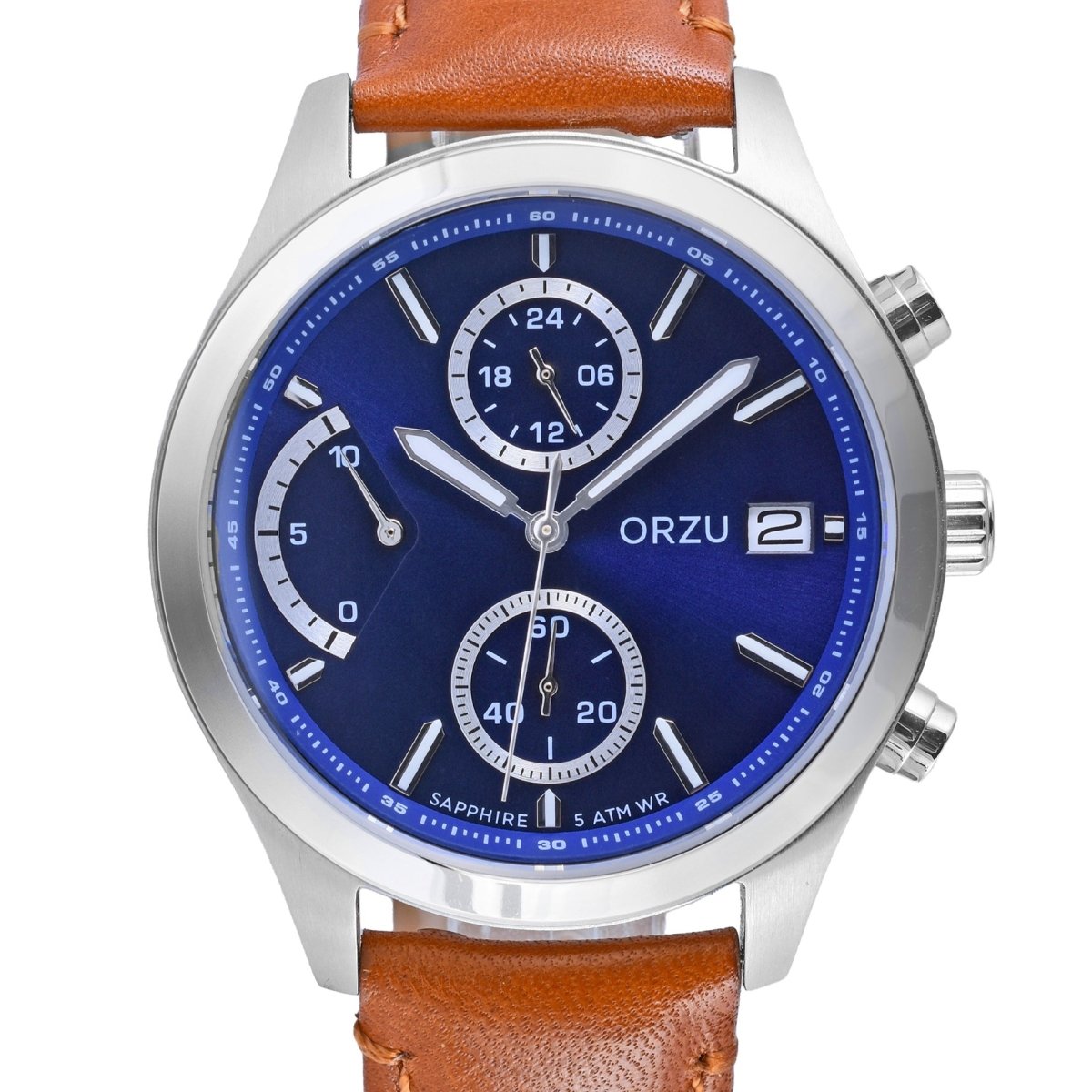Orzu Watches - ORZU Chronograph Blue Dial Men's Watch