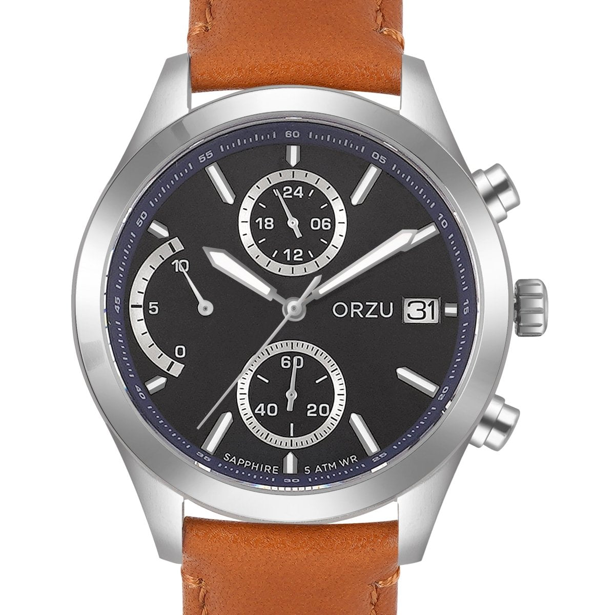 Orzu Watches - ORZU Chronograph Blue Dial Men's Watch