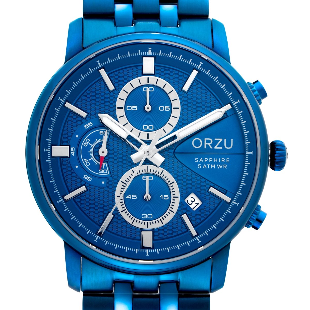 Orzu Watches - ORZU Chronograph Blue Dial Men's Watch