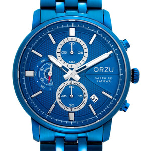 Orzu Watches - ORZU Chronograph Blue Dial Men's Watch