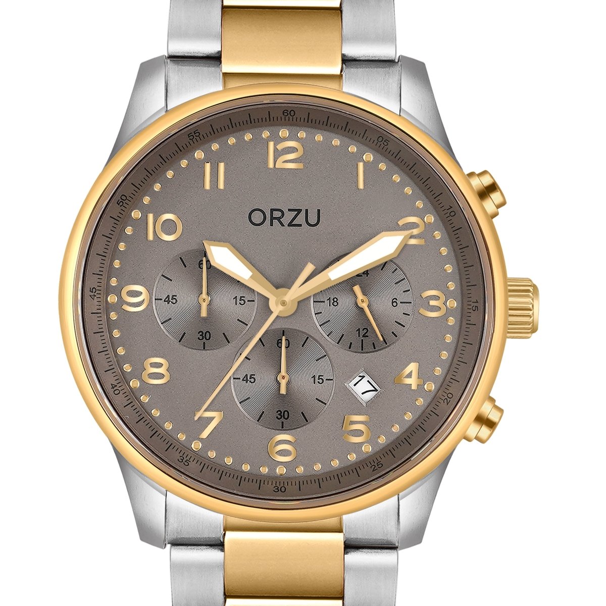 Orzu Watches - ORZU Chronograph Brown Dial Men's Watch