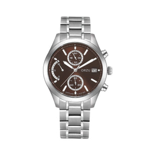 Orzu Watches - ORZU Chronograph Brown Dial Men's Watch