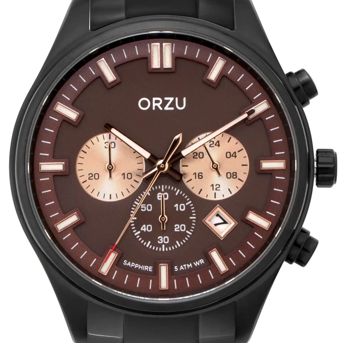 Orzu Watches - ORZU Chronograph Brown Dial Men's Watch