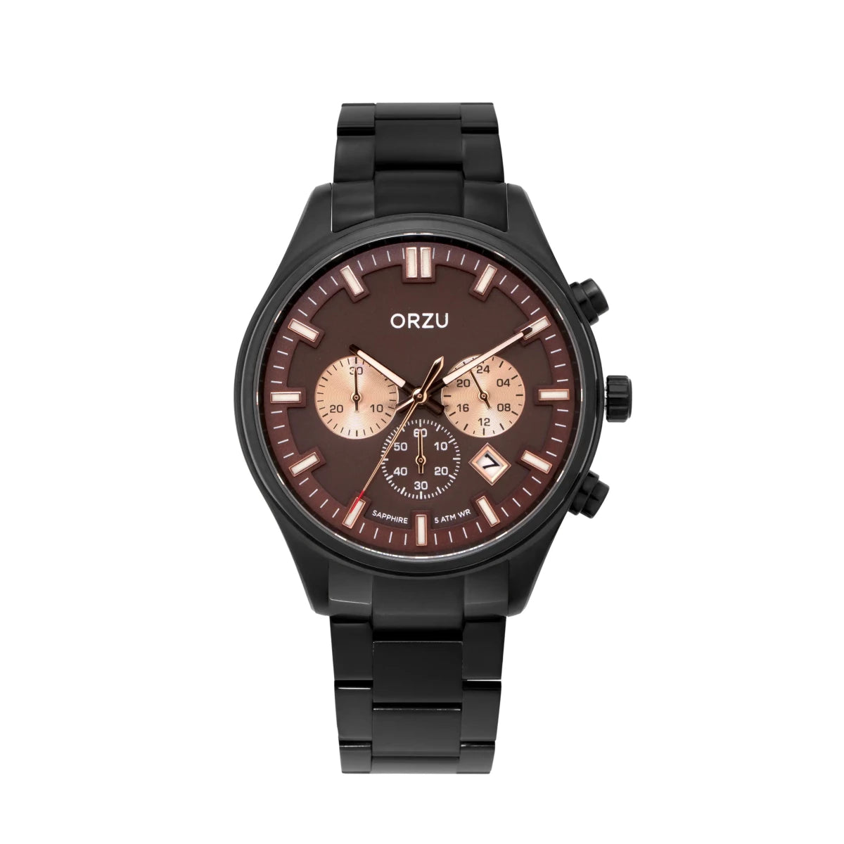Orzu Watches - ORZU Chronograph Brown Dial Men's Watch