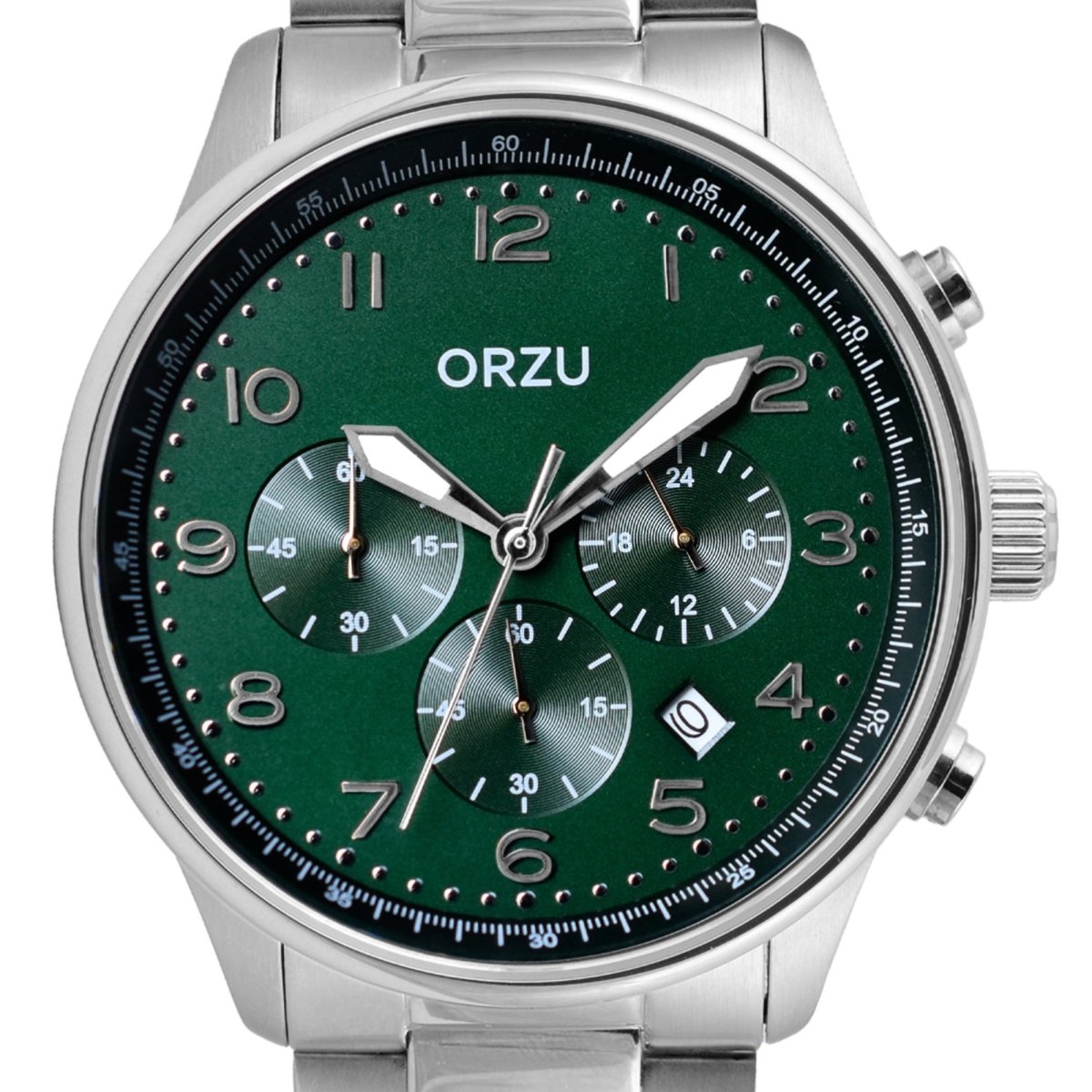 Orzu Watches - ORZU Chronograph Green Dial Men's Watch