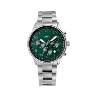 Orzu Watches - ORZU Chronograph Green Dial Men's Watch