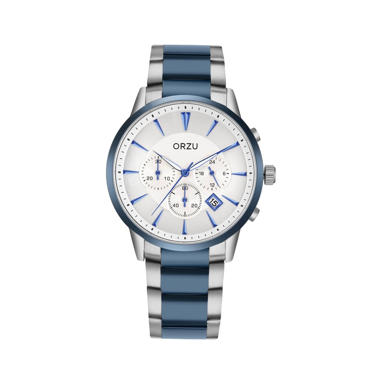 Orzu Watches - ORZU Chronograph Silver Dial Men's Watch