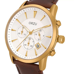 Orzu Watches - ORZU Chronograph White Dial Men's Watch