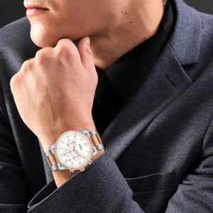 Orzu Watches - ORZU Chronograph White Dial Men's Watch