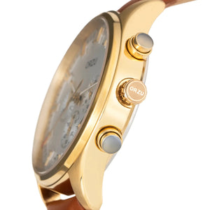 Orzu Watches - ORZU Chronograph White Dial Men's Watch