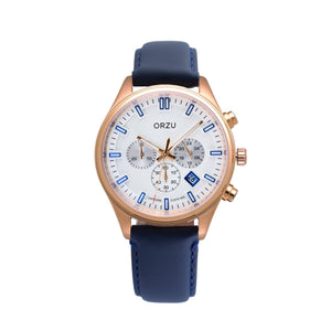 Orzu Watches - ORZU Chronograph White Dial Men's Watch