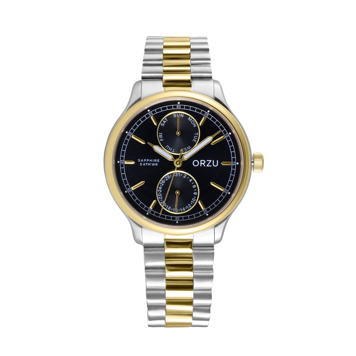 Orzu Watches - ORZU Multifunction Black Dial Men's Watch