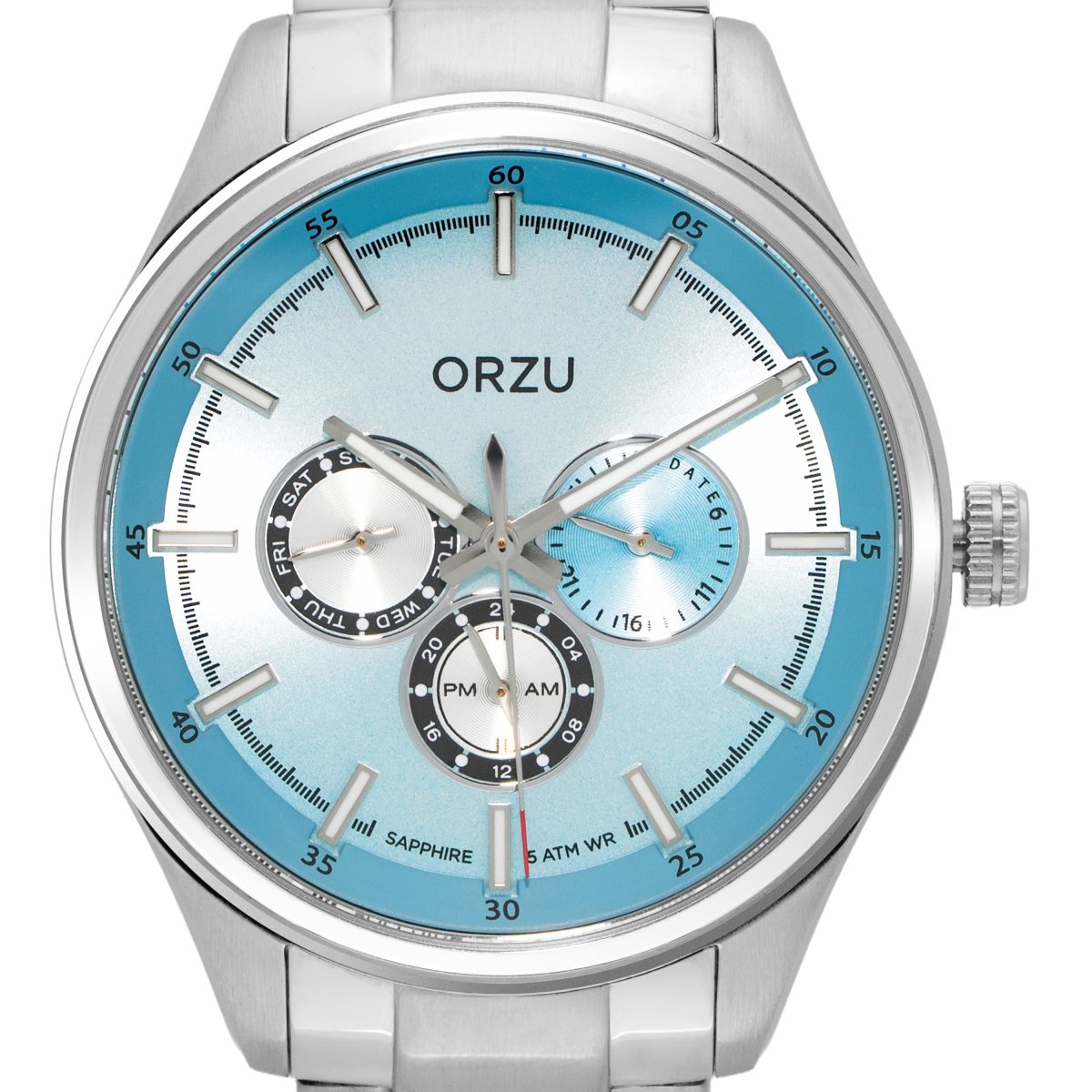 Orzu Watches - ORZU Multifunction Blue Dial Men's Watch