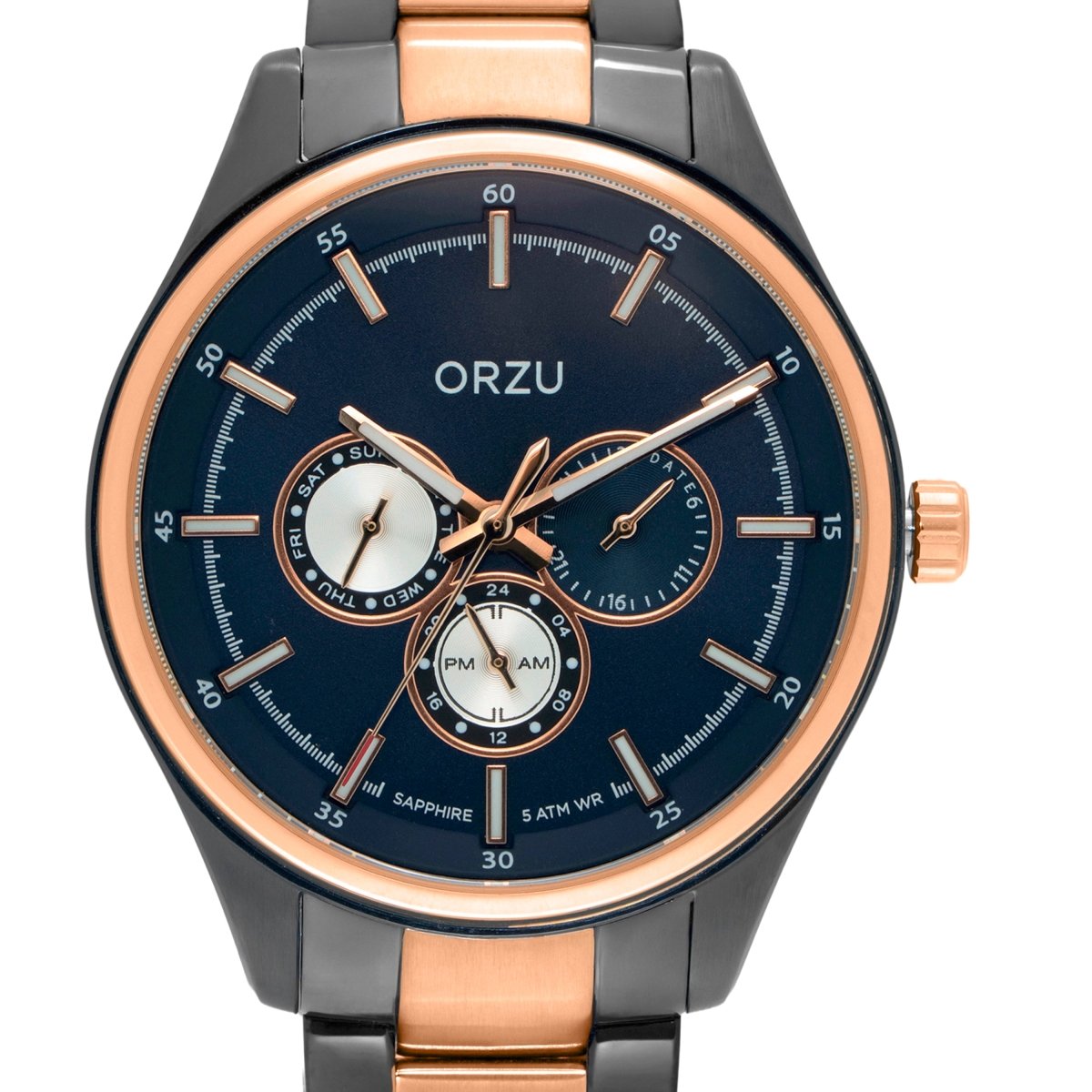 Orzu Watches - ORZU Multifunction Blue Dial Men's Watch