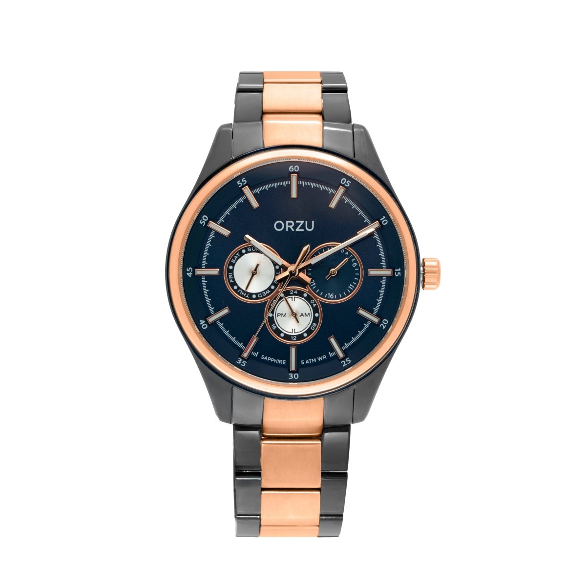 Orzu Watches - ORZU Multifunction Blue Dial Men's Watch