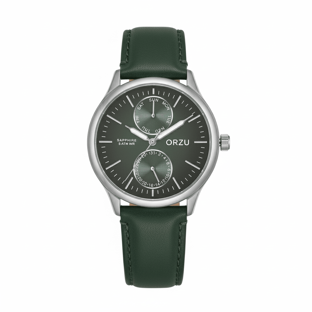 Orzu Watches - ORZU Multifunction Green Dial Men's Watch
