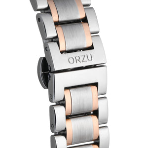 Orzu Watches - ORZU Multifunction Moon Phase Brown Dial Men's Watch