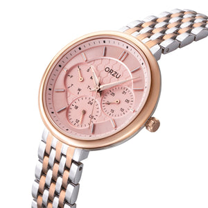 Orzu Watches - ORZU Multifunction Pink Dial Women's Watch