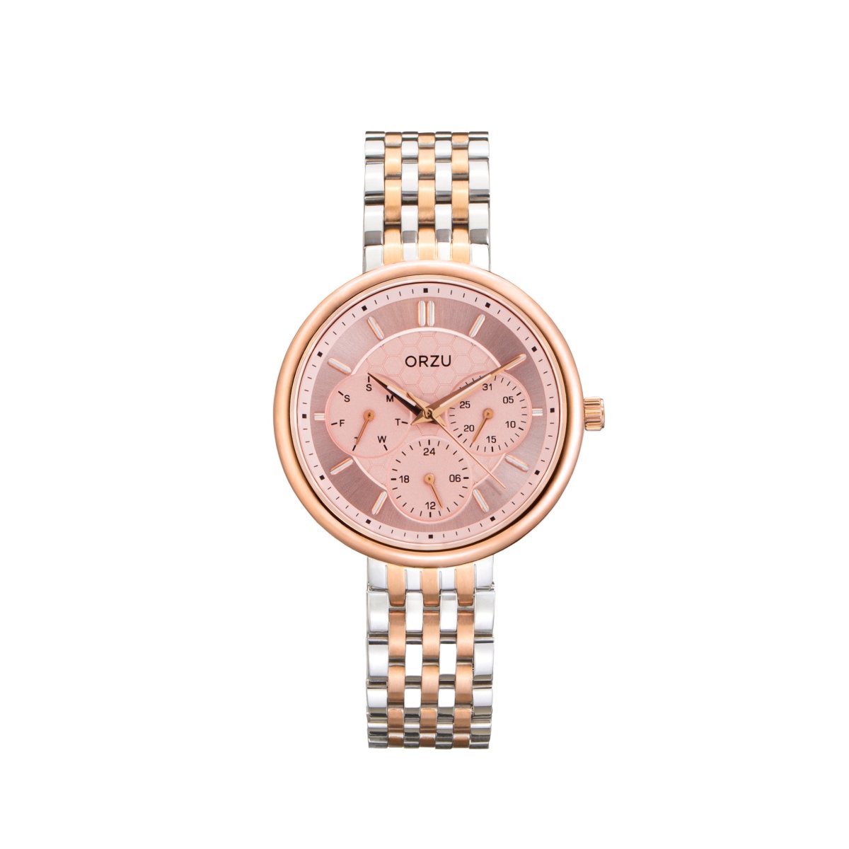 Orzu Watches - ORZU Multifunction Pink Dial Women's Watch