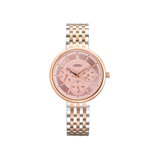Orzu Watches - ORZU Multifunction Pink Dial Women's Watch