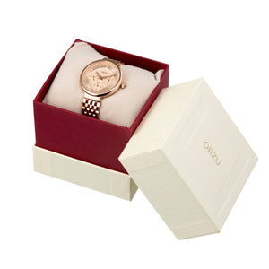 Orzu Watches - ORZU Multifunction Rose Gold Dial Women's Watch